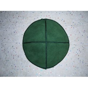Green Suede Leather Yarmulke